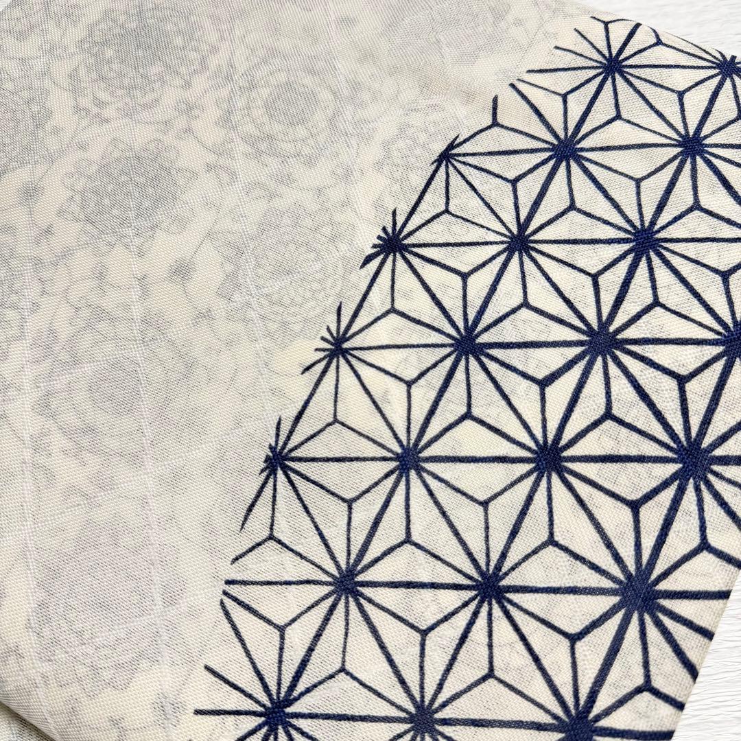 m127 想屋工房 京袋帯 華紋 麻の葉 全通 正絹