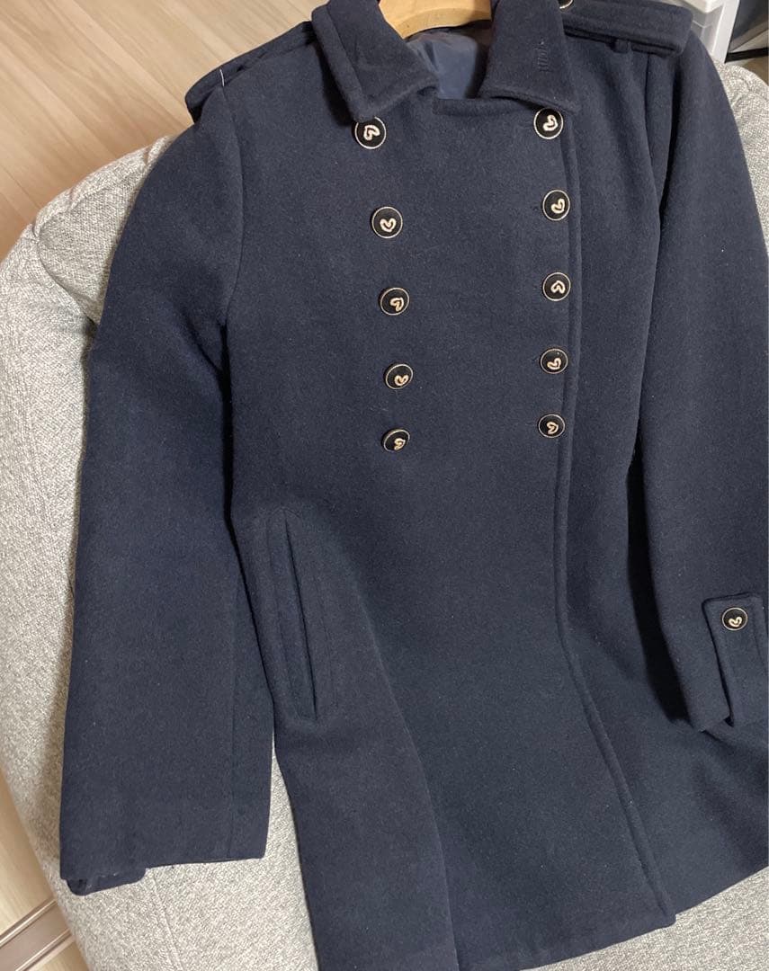 Bibiy Olivia coat ネイビー - メルカリ