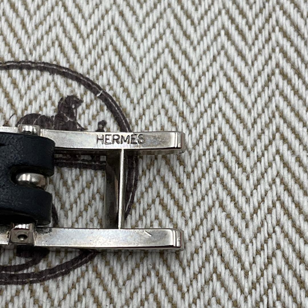 HERMES エルメス アピ3 ロングブレスレット レザー 黒 - メルカリ
