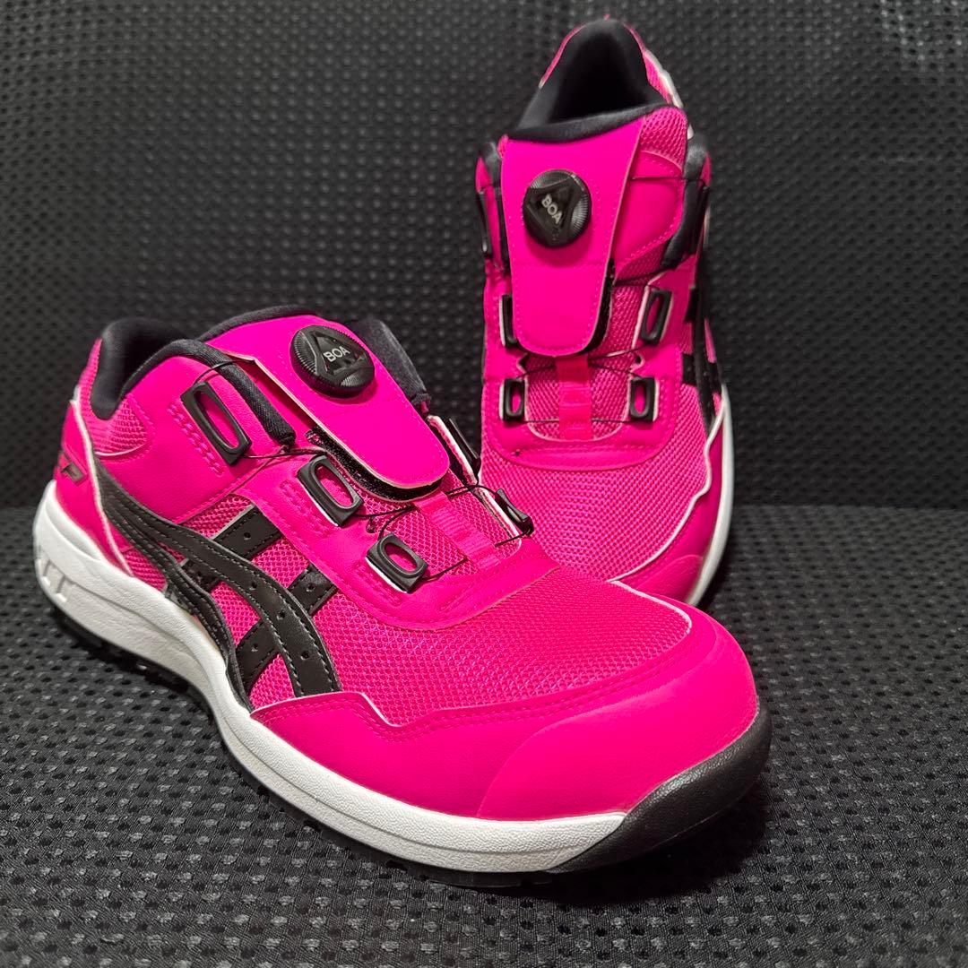 ASICS BOAシステム安全靴 ピンク - メルカリ