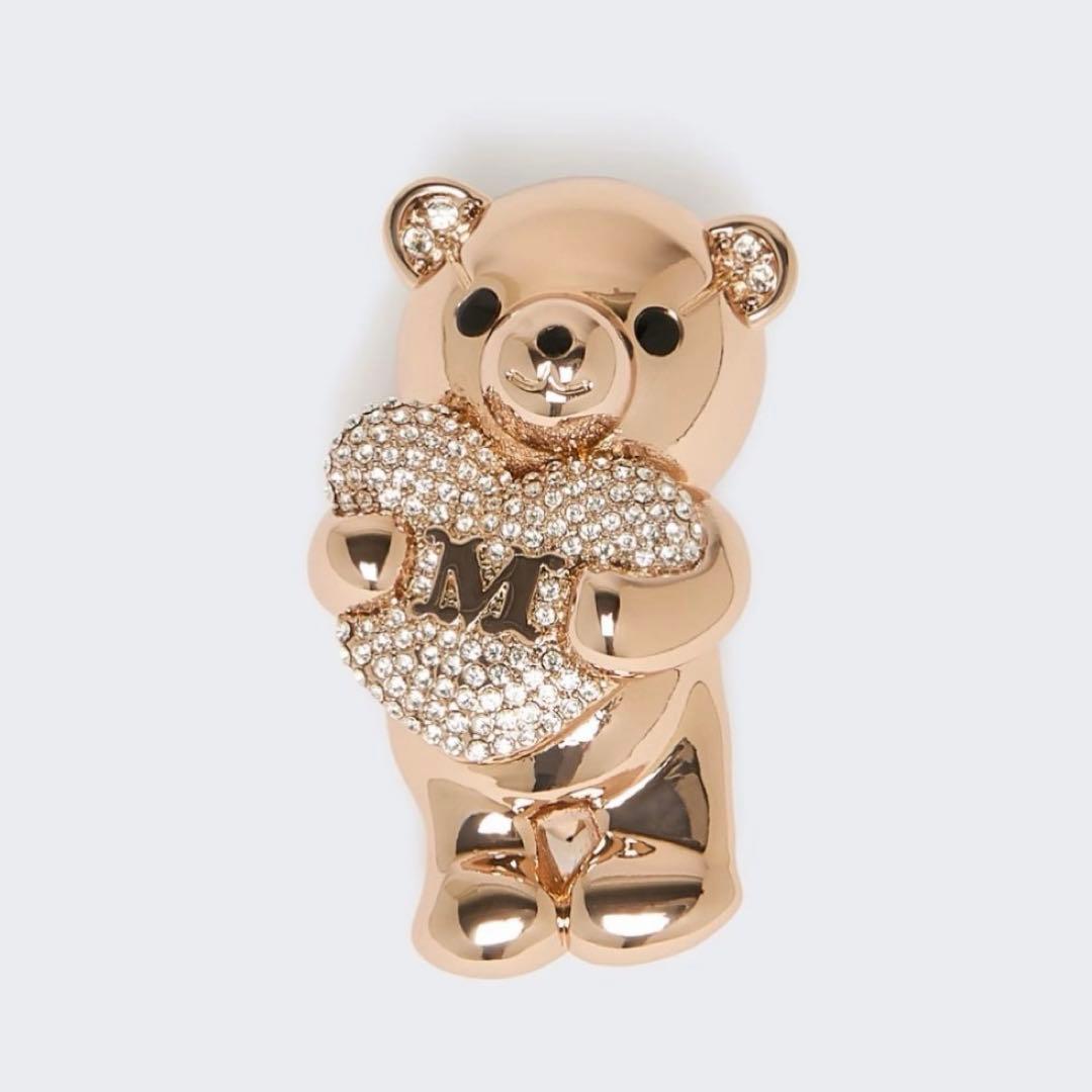 MaxMara テディベア ハート ブローチ - メルカリ