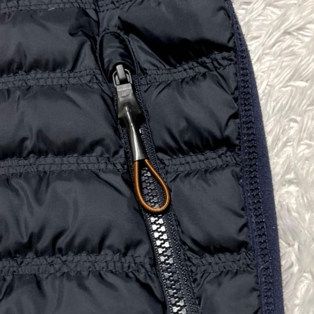 極美品✨ピューテリー 異素材切替 ハイブリッドダウンジャケット