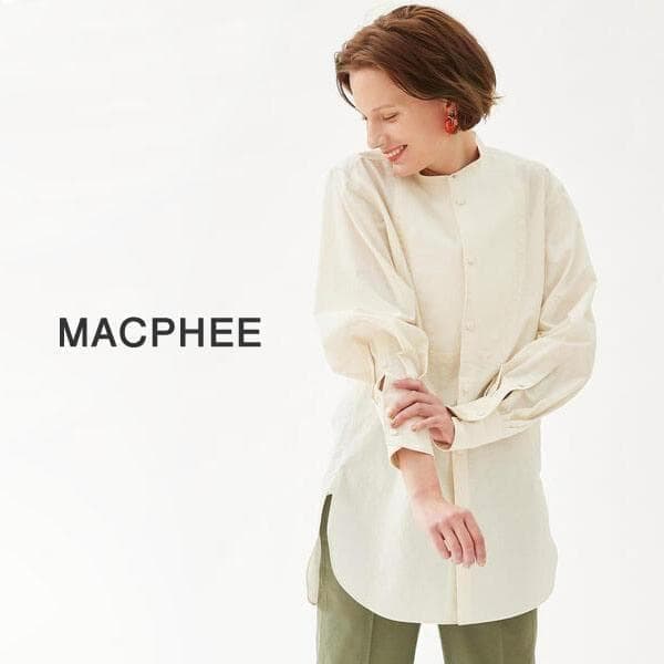 美品 トゥモローランド マカフィー 2,3万 バンドカラー上品ブラウス