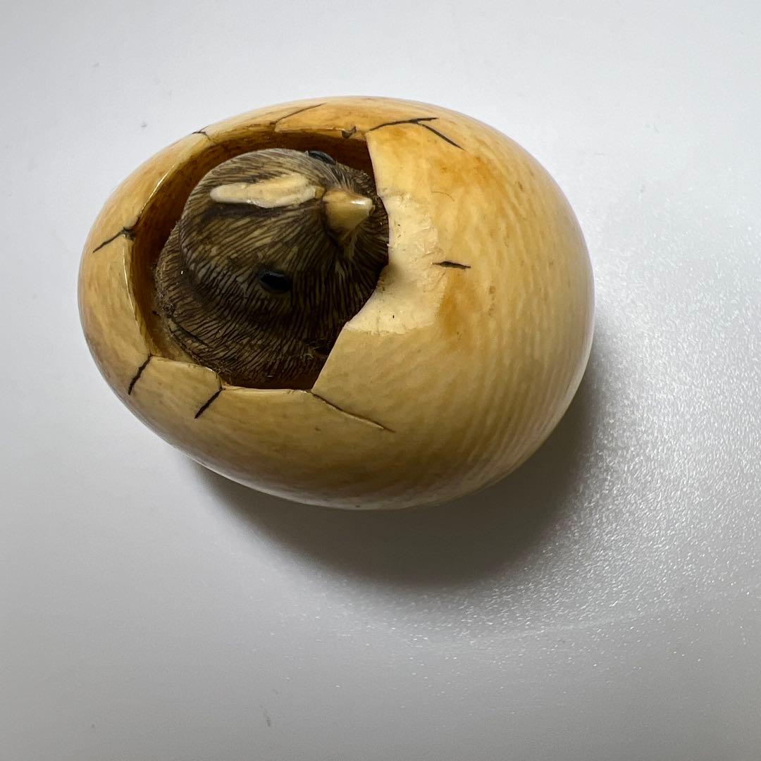 名工光廣在銘 極上ヒヨコからくり根付 32g 東Y8-0114☆2F - メルカリ