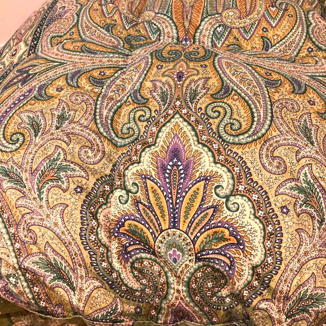 大阪西川 超長綿100% グースダウン93% 手摘み 1.2k 一層 日本製 緑