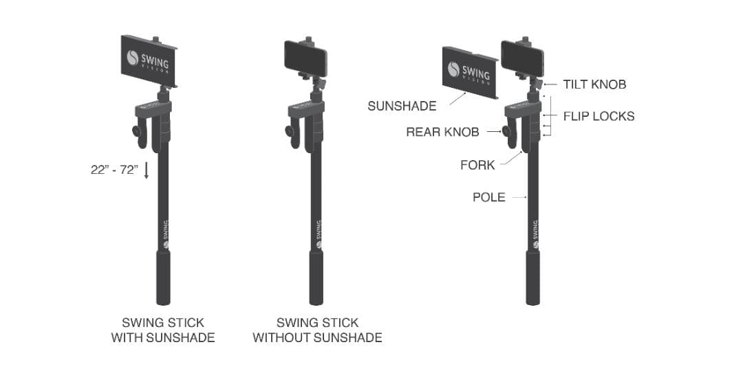Swing Stick SwingVisionアプリのテニス撮影用一脚 - メルカリ