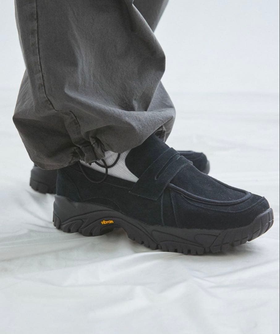 VIBRAM×OPENING ACT リアルレザースウェードローファースニーカー