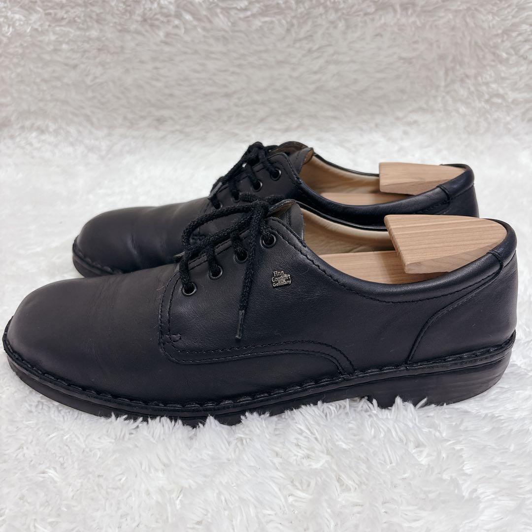 フィン コンフォート レザー 黒の紐靴 サイズ7 1/2約(25.5cm) - メルカリ