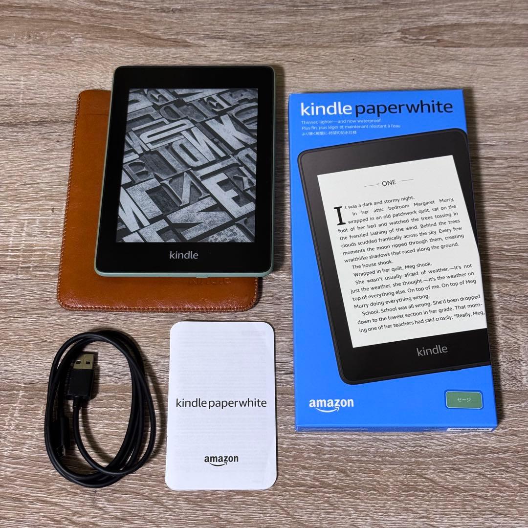 第10世代 Kindle Paperwhite 本体 広告付き セージ おまけ有 kindle paperwhite 第10世代 セージ 広告あり 32GB - メルカリ