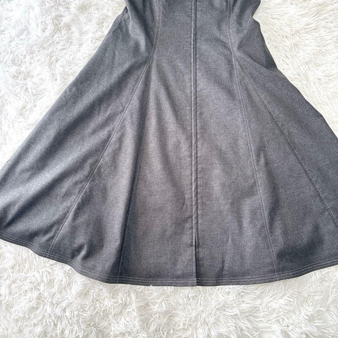 美品】エムズグレイシー バックリボン ワンピース カメリア グレー M