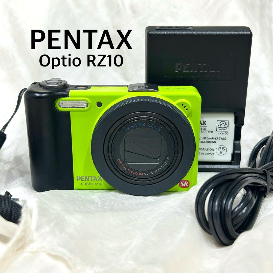 可愛いコンデジ】PENTAX optio RZ10 ライムグリーン 動作確認済 - メルカリ