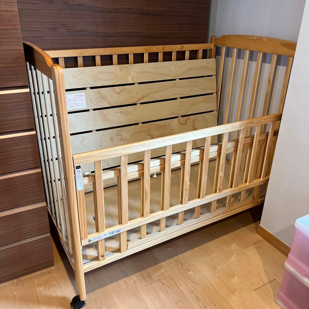 美品☆大和屋 ハイタイプ☆ベビーベッド☆ フロール - メルカリ