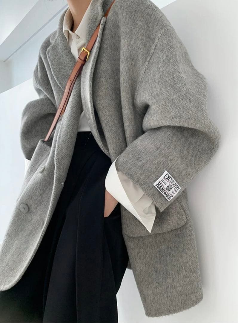 GYPSOPHILA ダブルブレストウールブレンドコート ジプソフィア - メルカリ