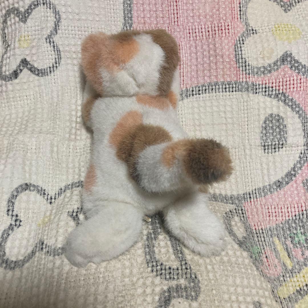 平成レトロ 1993 バンダイ×セキグチ製 鳴く 三毛猫 ぬいぐるみ 中古品