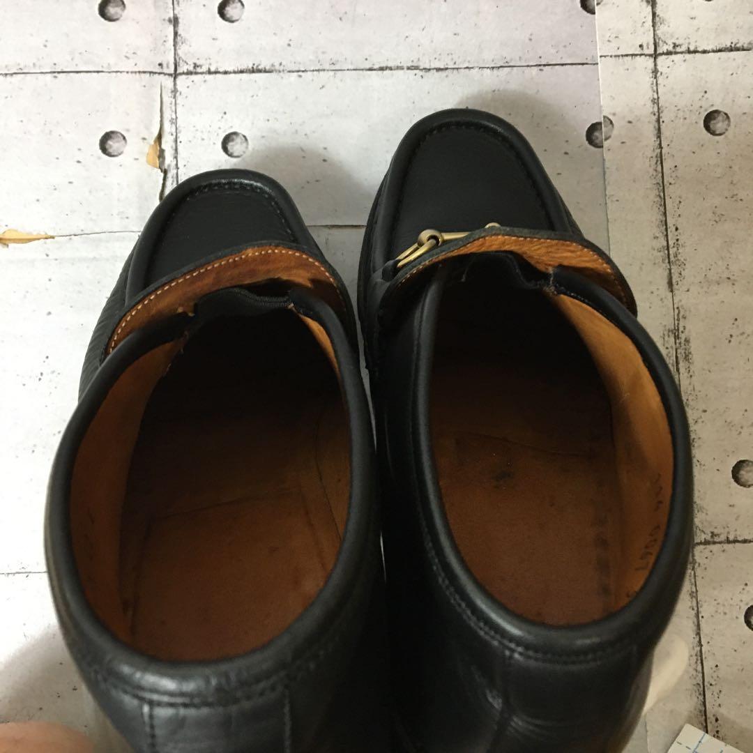 美品　GOCCI グッチホースビットモカシン　ブラック42E 27.0cm