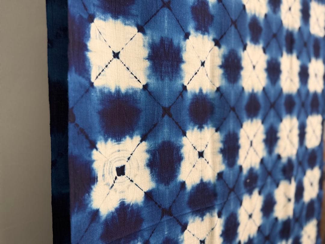 N24「片野絞り」民藝 染絞り職人 片野かほり 藍染絞り布 着物 帯 国展