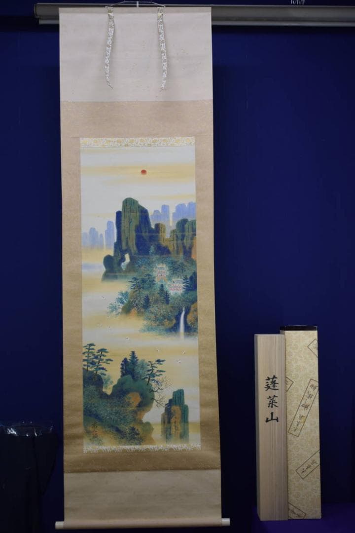 真作/加藤國堂/明治神官図/桐共箱二重箱付/布袋屋掛軸HE-541