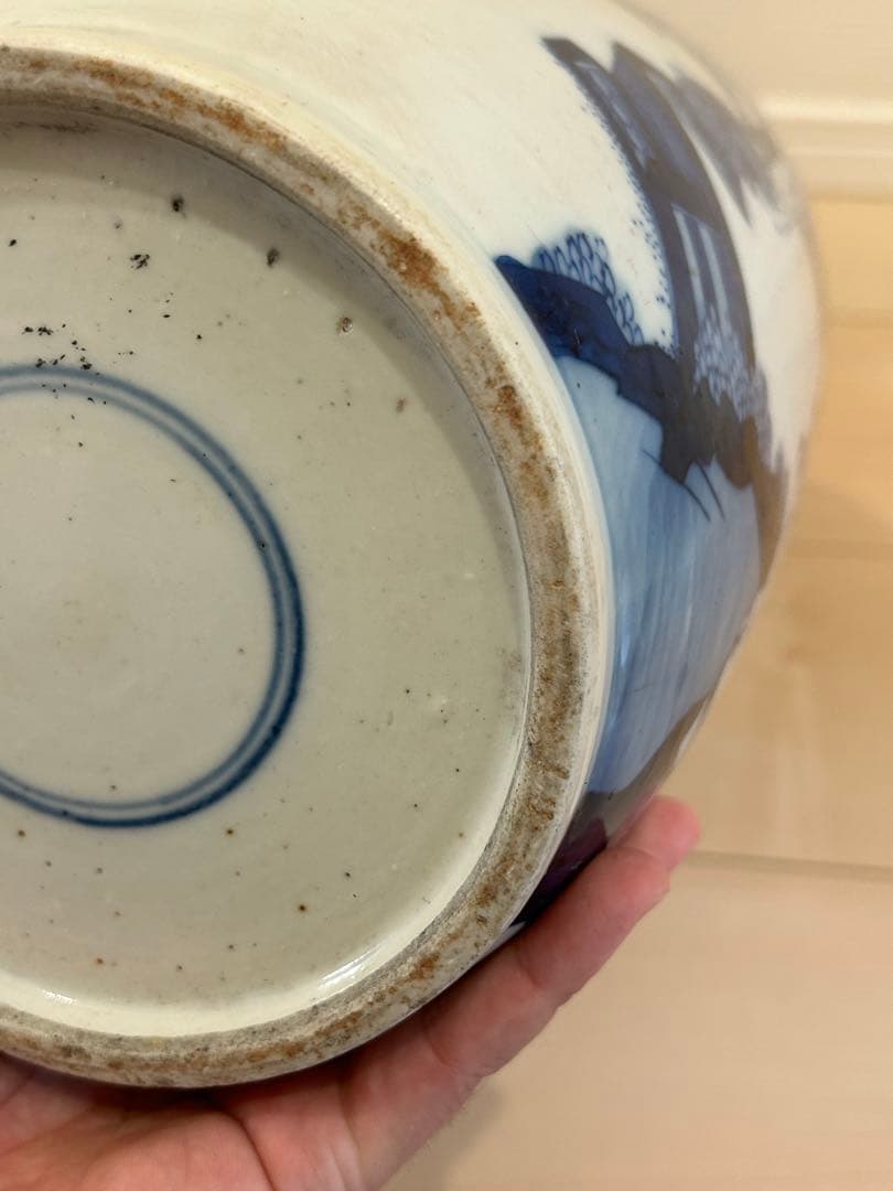 清早期 青花染付人物図大花瓶 中国美術唐物 - メルカリ