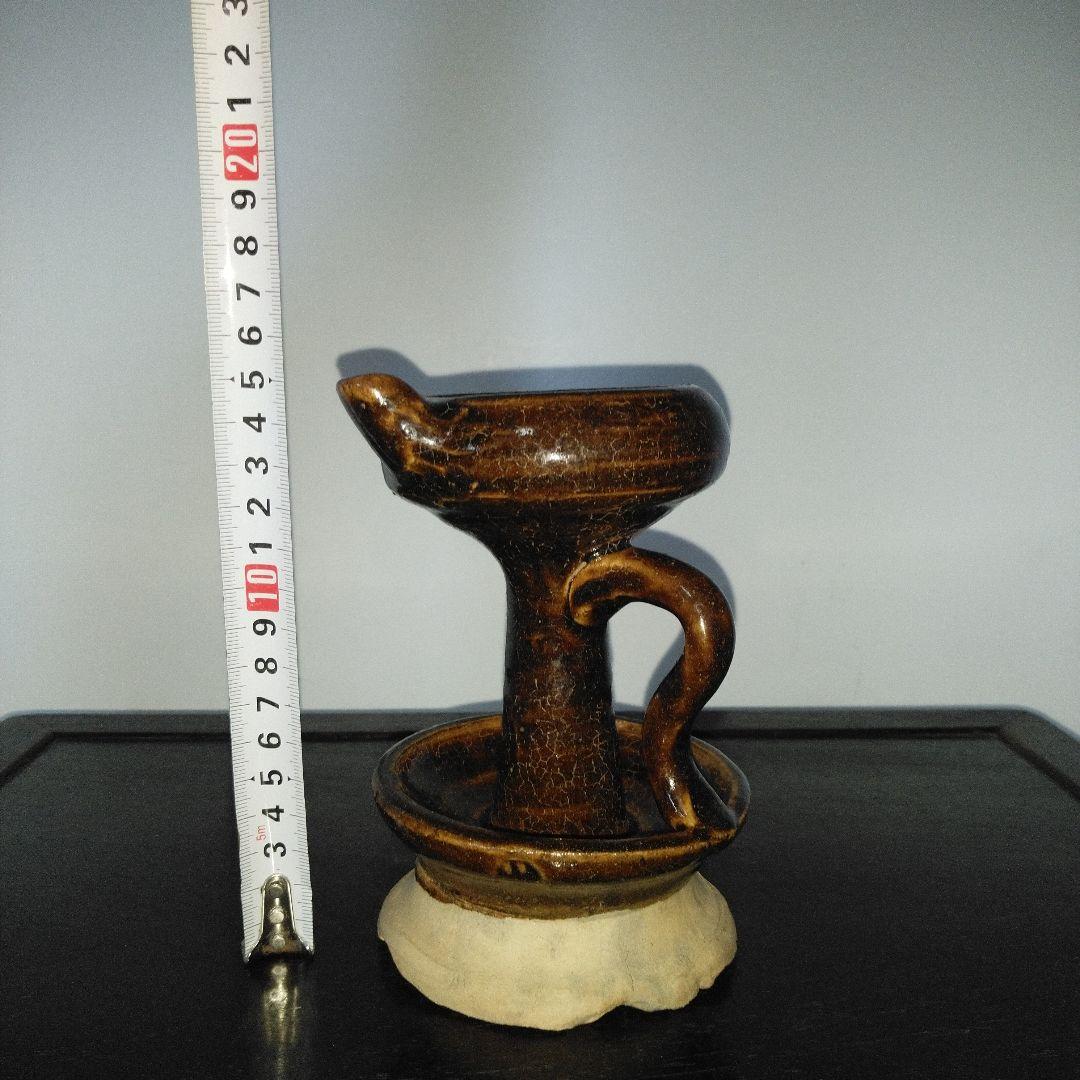 NO596 さつま飴釉灯器 江戸 灯火器 灯火具 時代物 - メルカリ