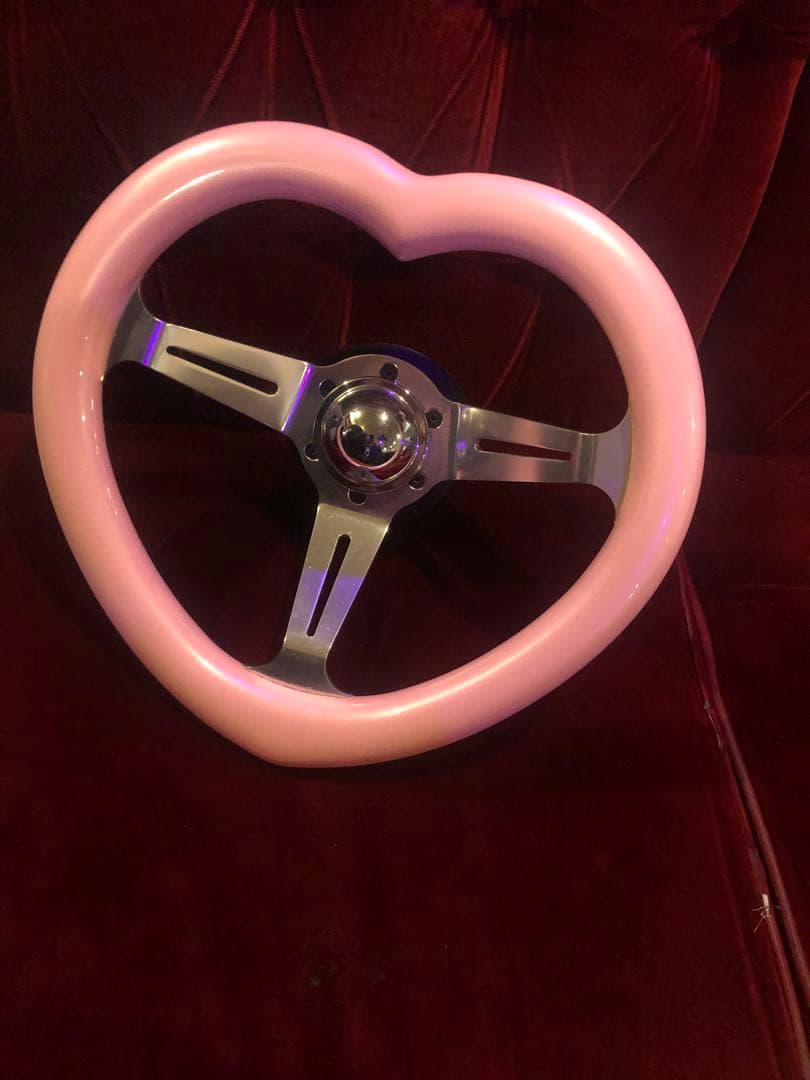 最終値下げ！当時物 ハート型ピンクステアリング ボス付き ALTEED（アルティード） ハート型ステアリング ピンク色 アクア
