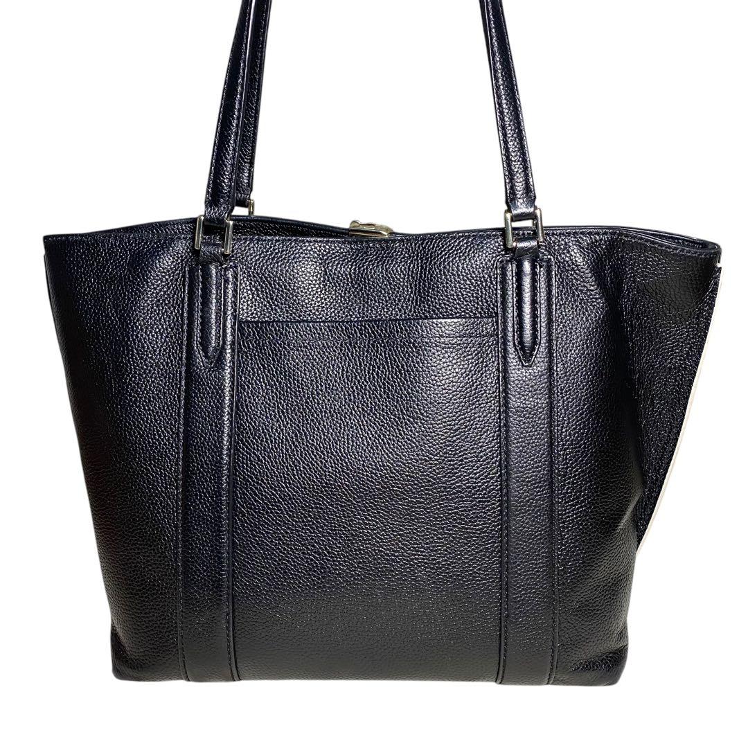 COLE HAAN コールハーン トートバッグ レザー ブラック A4可 - メルカリ