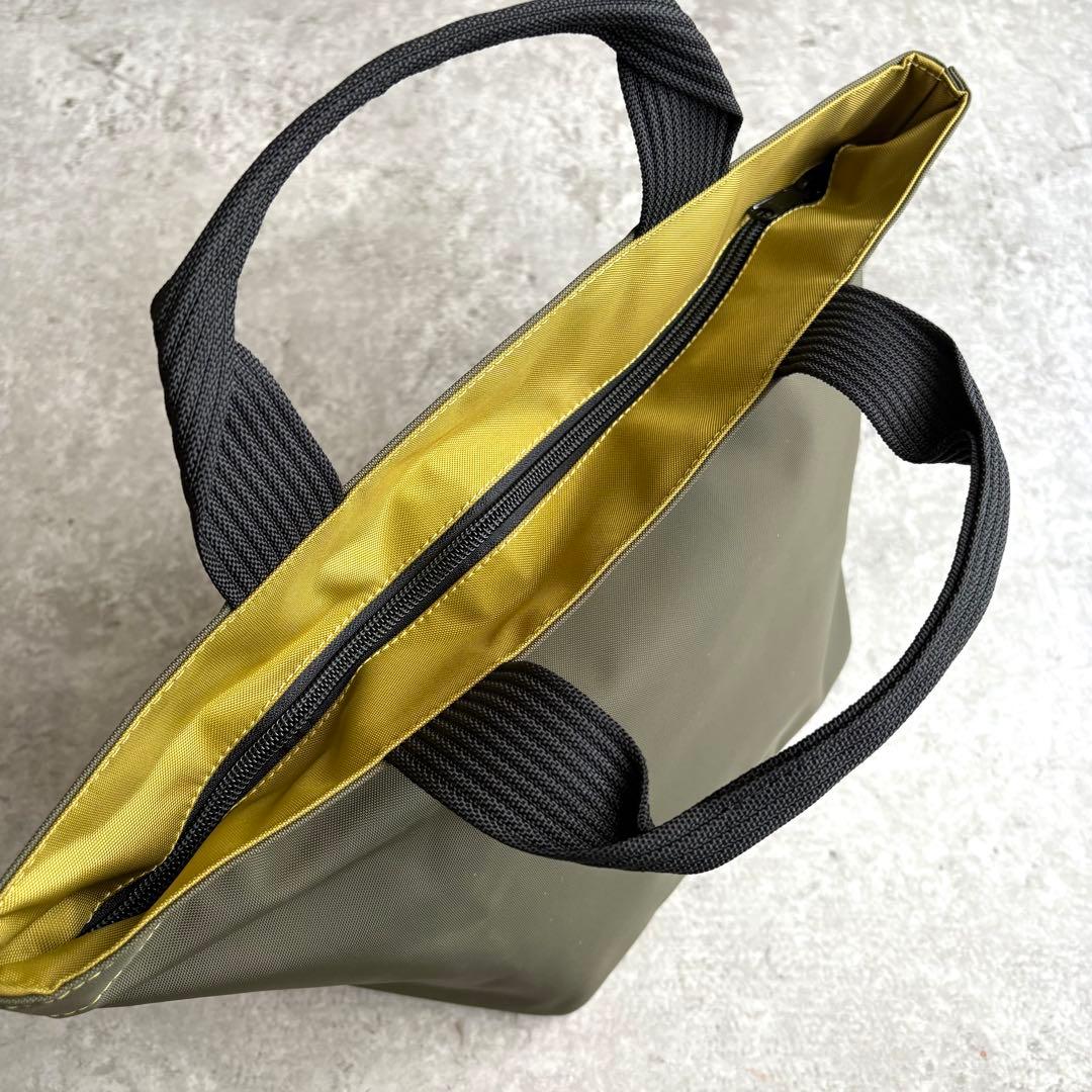 マヤコバ様】エルベシャプリエ 舟型 トート ハンドバッグ 1027N カーキ