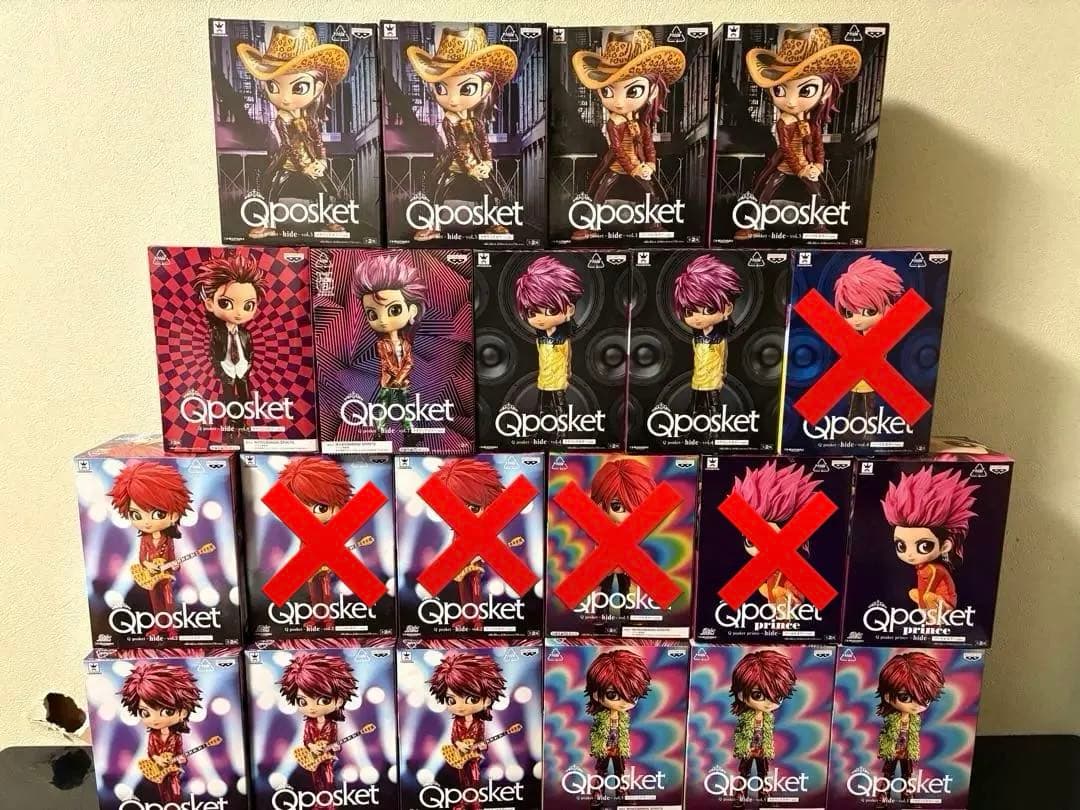 hideフィギュア　Q-posket 16個 Q posket X-JAPAN hide figure Full comp 16 types(NO.1~NO.8 2 types