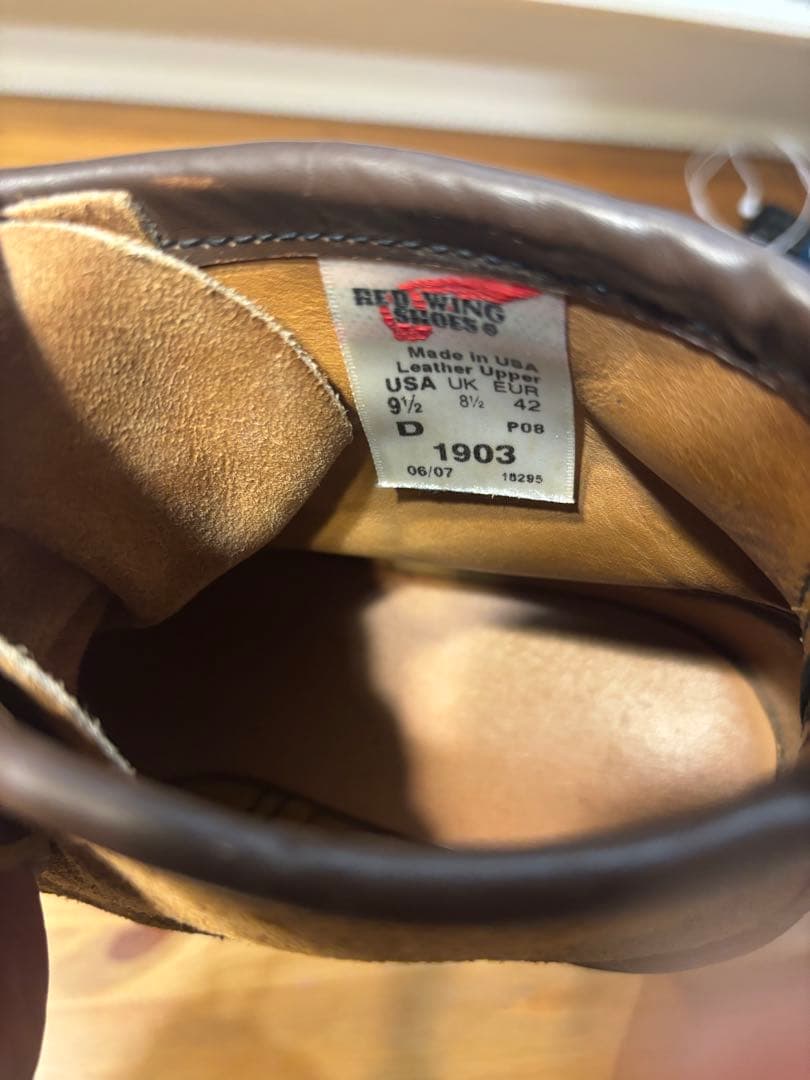 レッドウィング アイリッシュセッター 1903 US9.5D 27.5cm