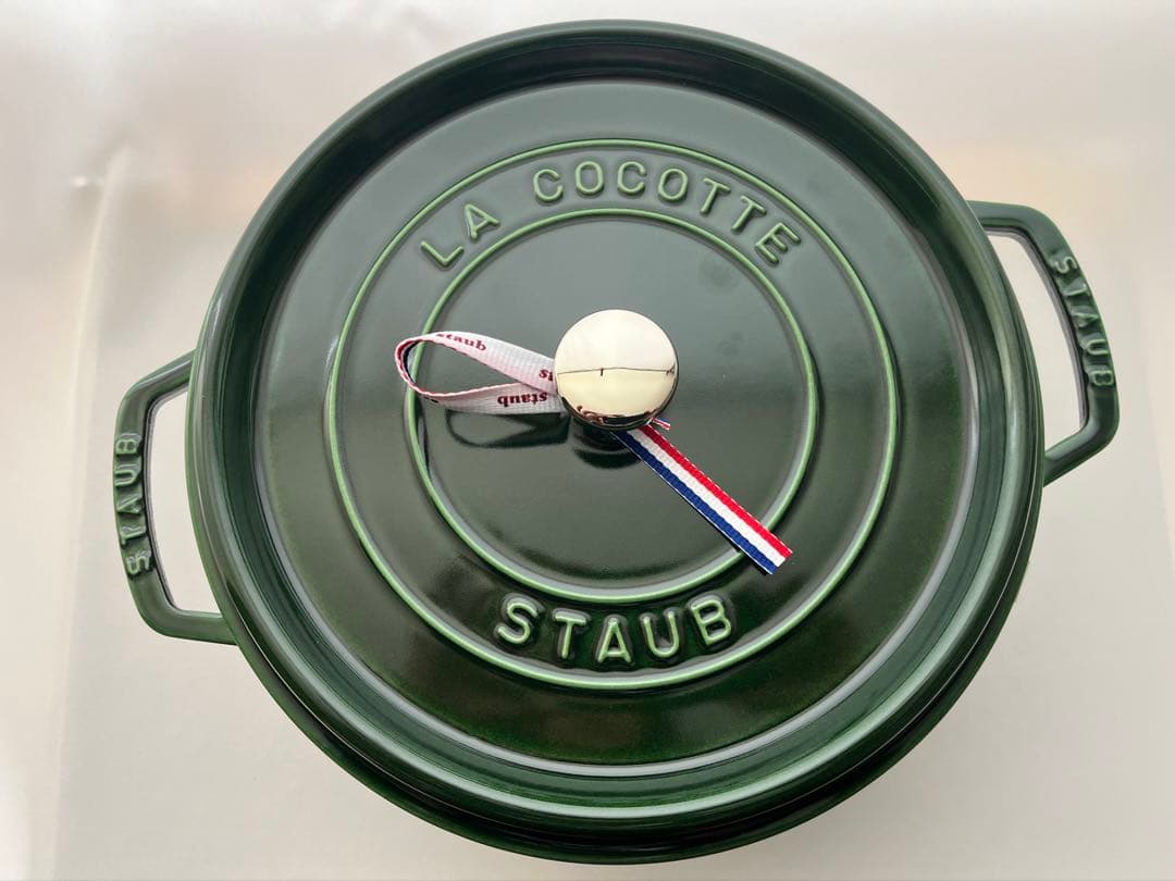 新品未使用 Staub ストウブ ピコ・ココット 28cm 6.7L バジル