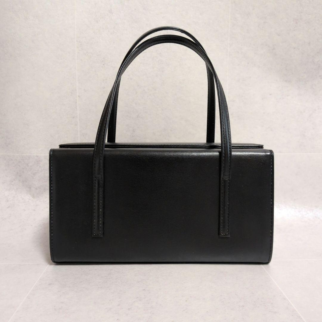 美品】土屋鞄 レクタカリス レザー フォーマルバッグ 黒 ハンドバッグ