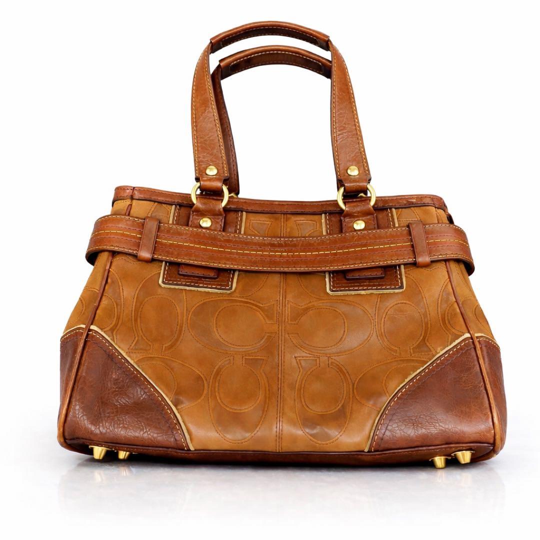 希少】OLD COACH オールドコーチ レザー 金具ハンドバッグ10227 - メルカリ