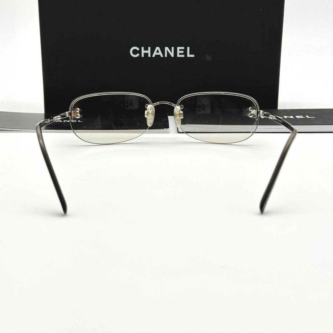 CHANEL サングラス 4099 リムレス グラデーション ブルー ココマーク