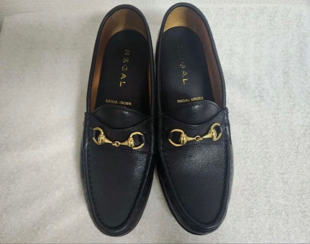 【極美品】REGAL　リーガル　ホースビットローファー　ゴールド　25.5cm