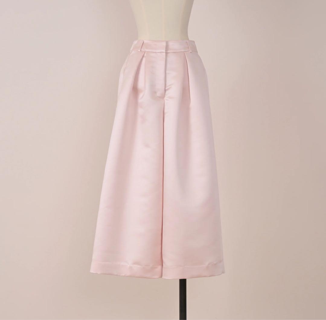 HEVE サテンフレアガウチョPT ピーチ38