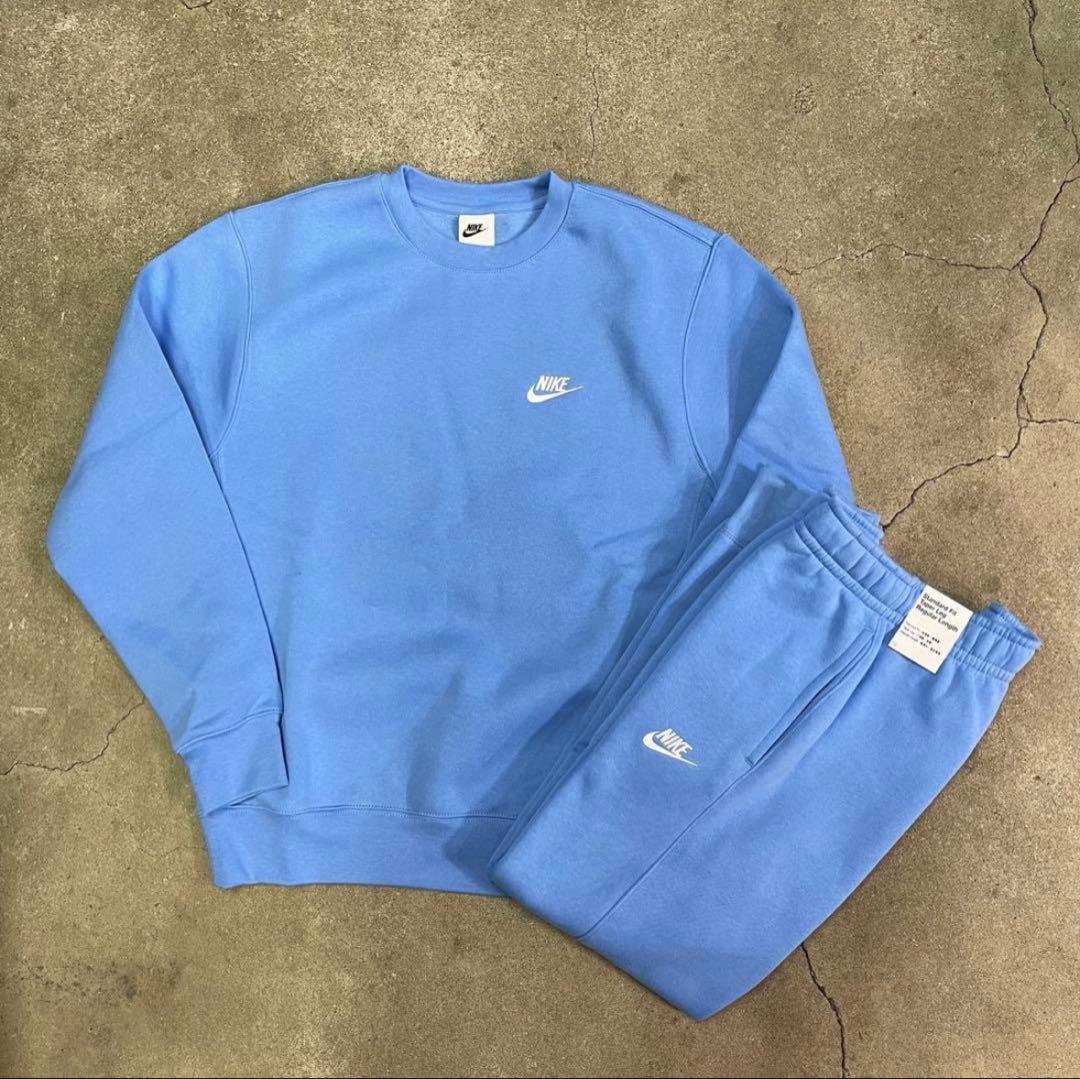 ナイキ スウェット セットアップ 水色 M - メルカリ