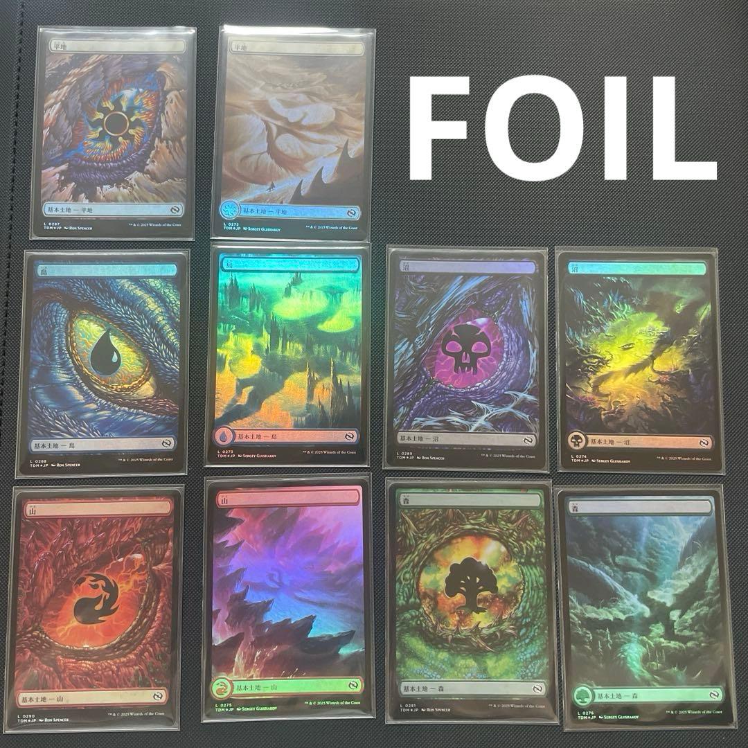 FOIL】タルキール：龍嵐録TDM フルアート基本土地 MTG ドラゴンの眼