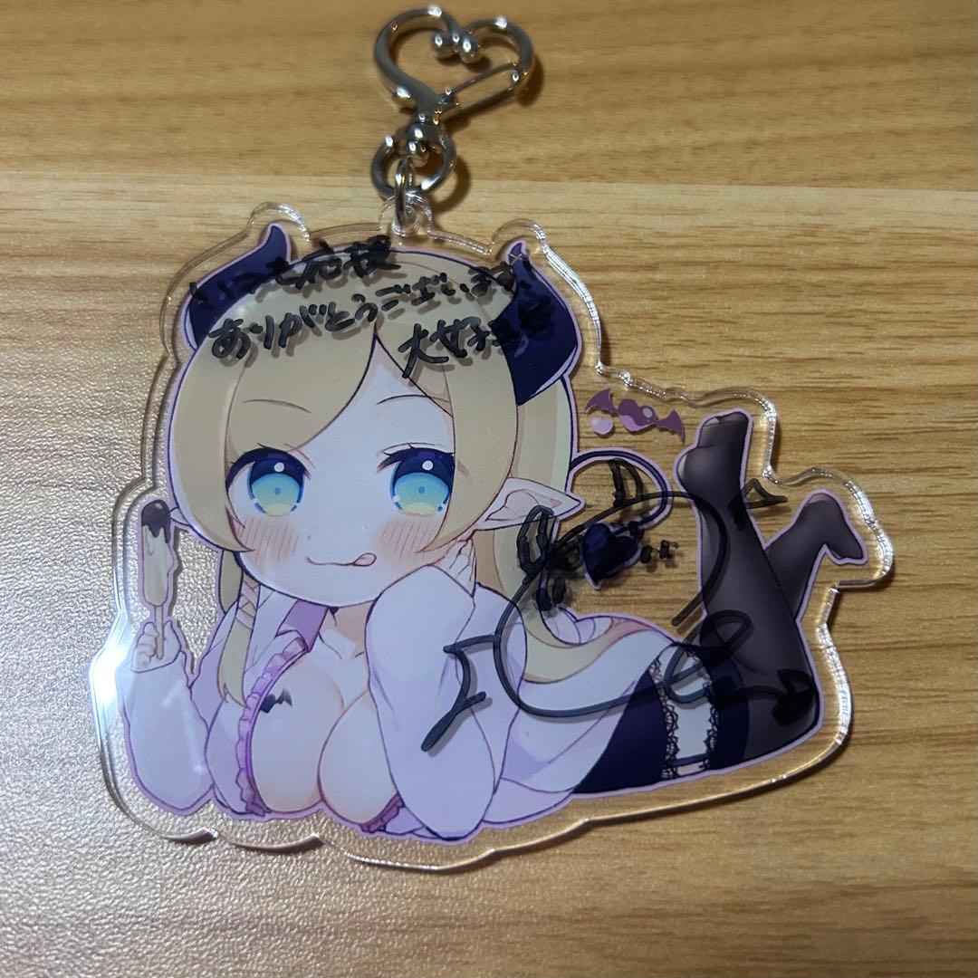 癒月ちょこ 直筆サイン入りメモリアルアクリルキーホルダー ホロライブ
