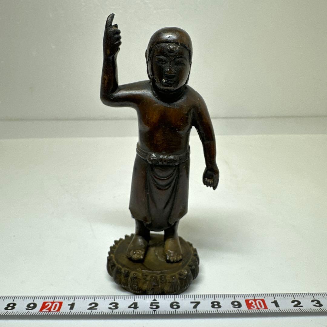 古銅 誕生仏 タカサ 重さ約357g/高さ約14.2cm 東R8-0224① - メルカリ