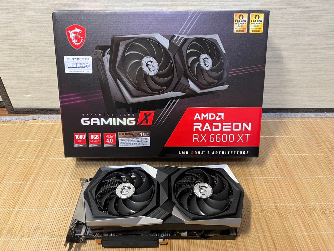 グラフィックボード・グラボ・ビデオカード MSI Radeon RX 6600 XT GAMING X 8G MSI、AMD Radeon™ RX 6600 XTを搭載したグラフィックスカード「RADEON