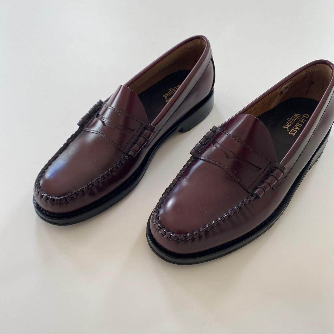 未使用 G.H.BASS ローファー weejuns バーガンディ　us7.5