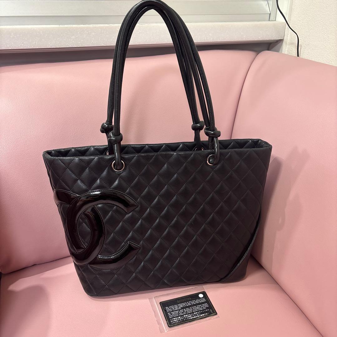 CHANEL ブラック キルティング トートバッグ - メルカリ