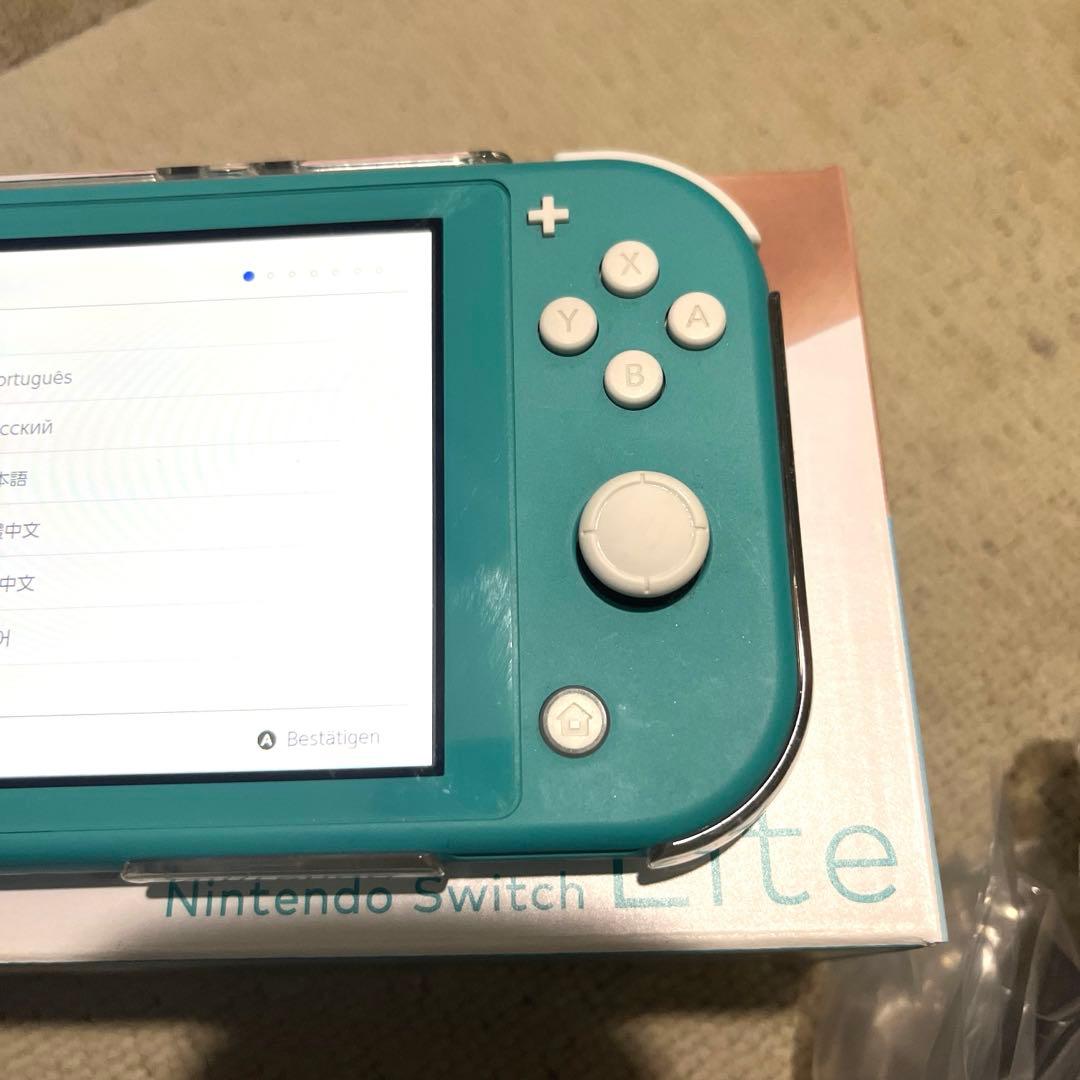 美品】箱＆カバー＆フィルム付きNintendoSwitchLite ターコイズ