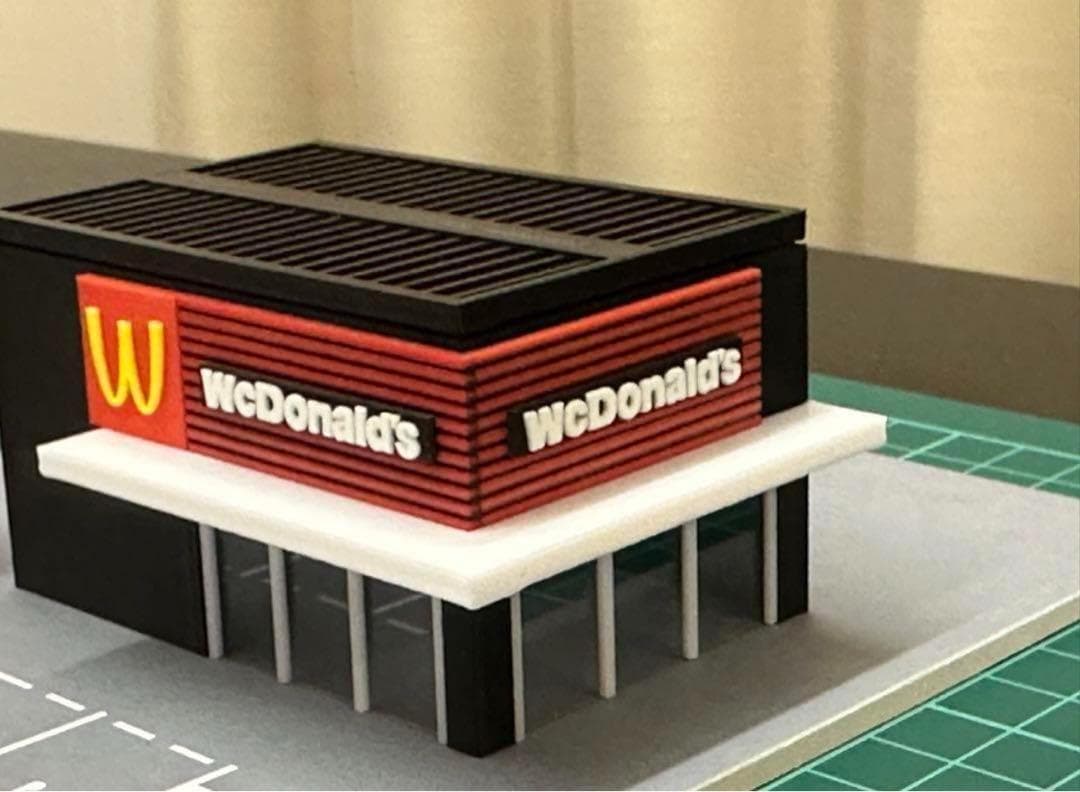 Nゲージ☆ワクドナルド☆鉄道模型☆フィギュアに☆1/64より小