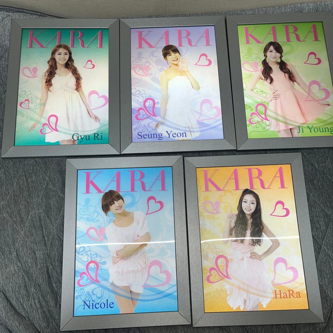 当選品】KARA 3Dポスター(フレーム付き) 5枚セット 紙ケース付き