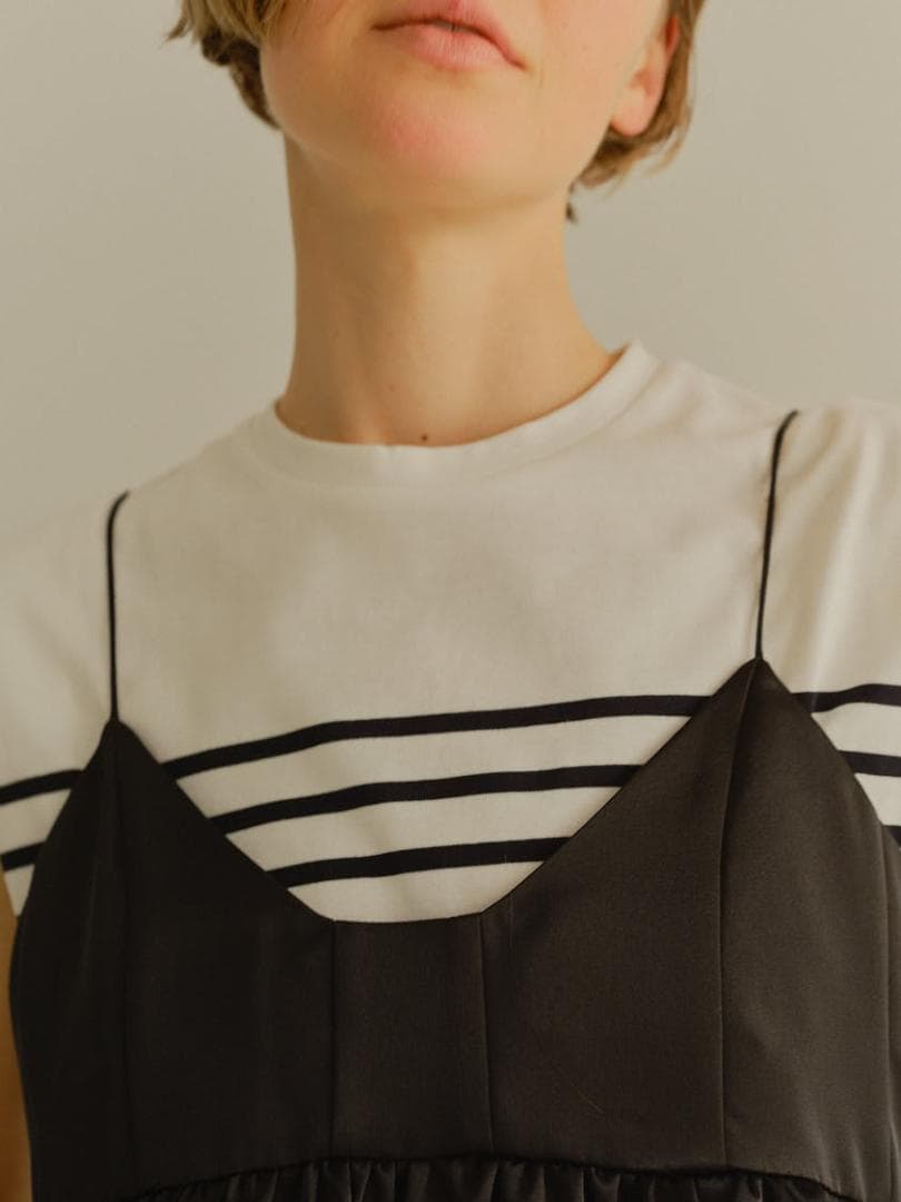 38 即日発送 新品 MACHATT サテンフレアキャミソール ブラック