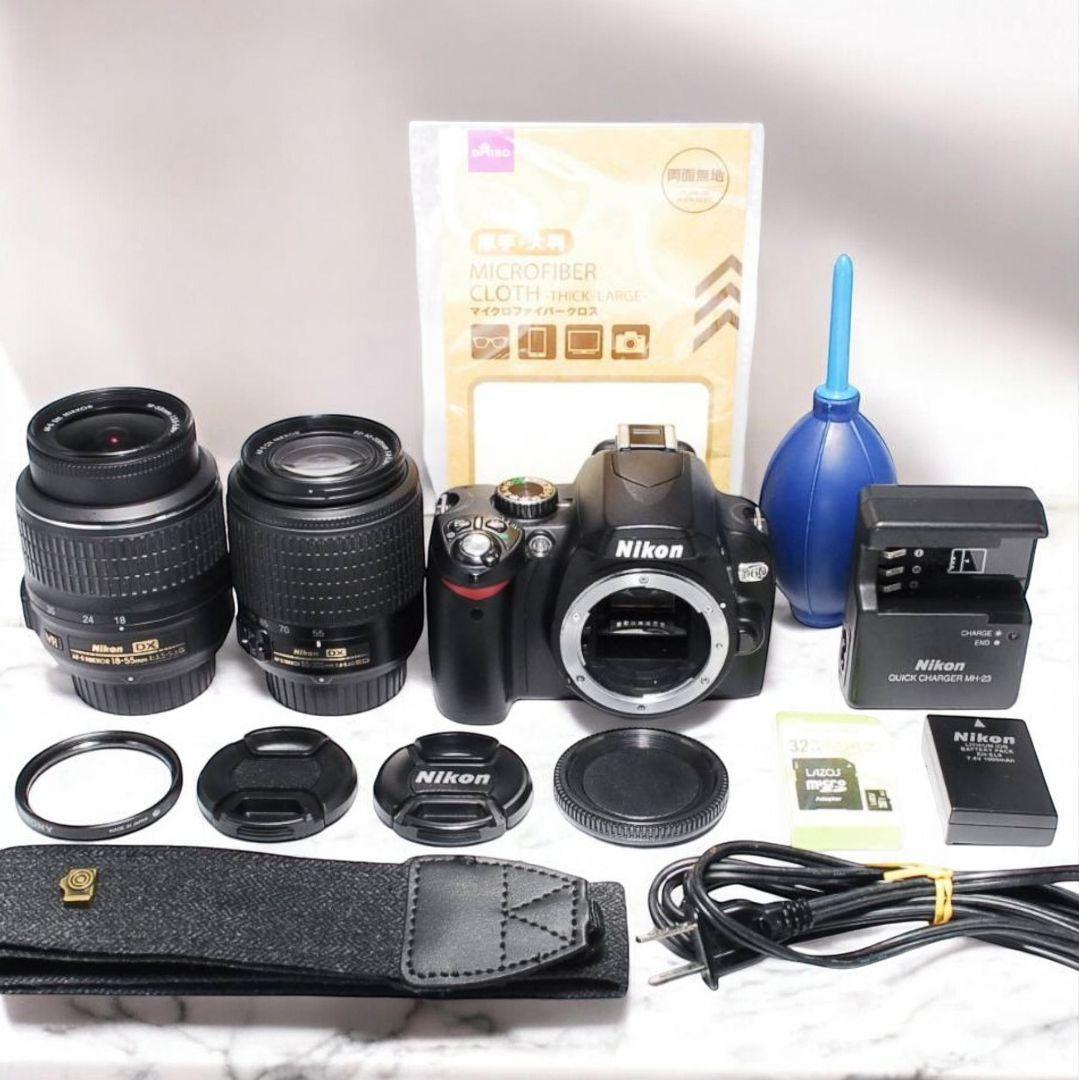 ♥すぐ撮れる♥Nikon D60♥ AF-Sダブルレンズセット 手ブレ補正 - メルカリ