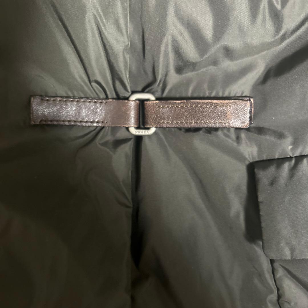 魔*王様 Prada 99aw ナイロンジャケット レザーベルト 42 90s - メルカリ