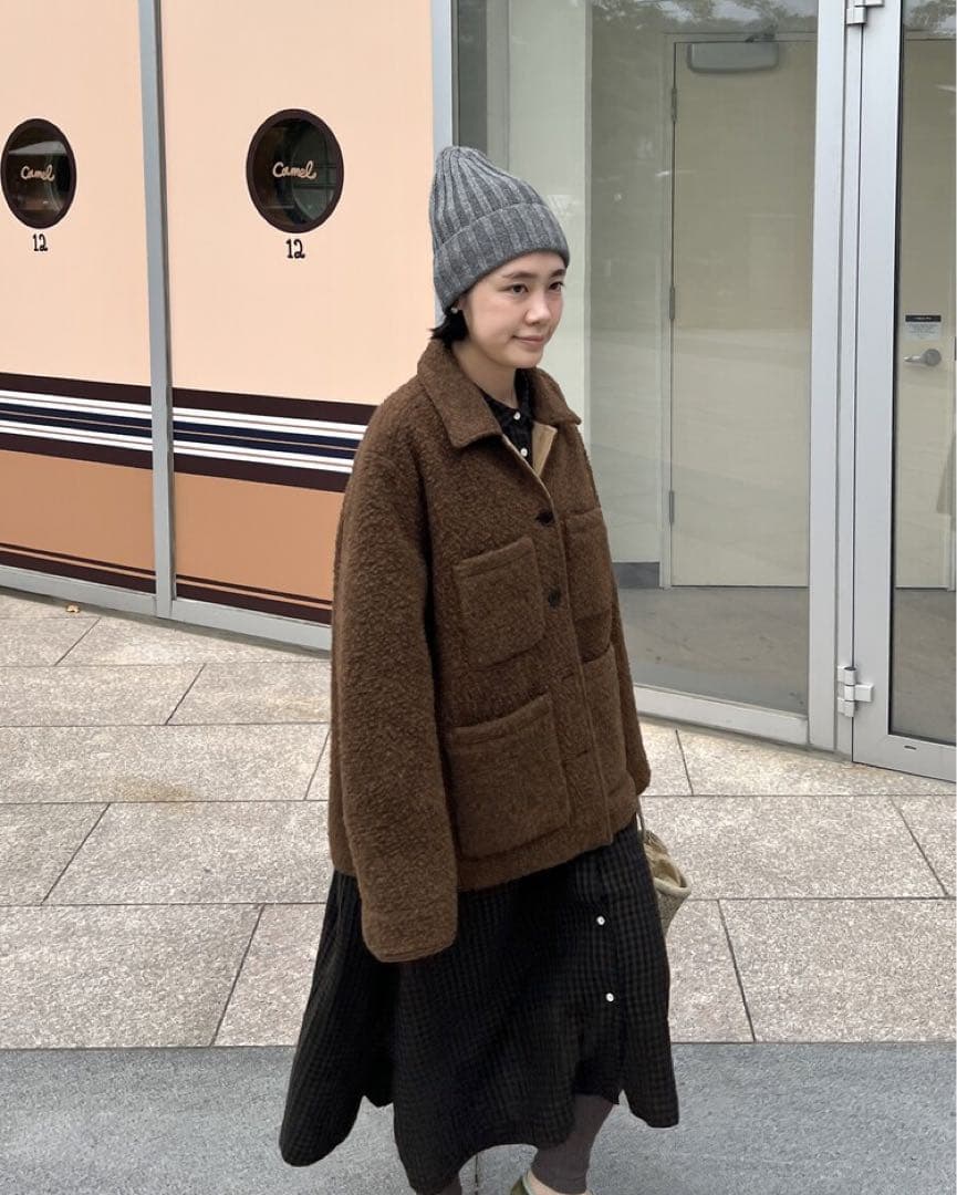 定価37000円 韓国 WLL ウールジャケット ブラウン - メルカリ