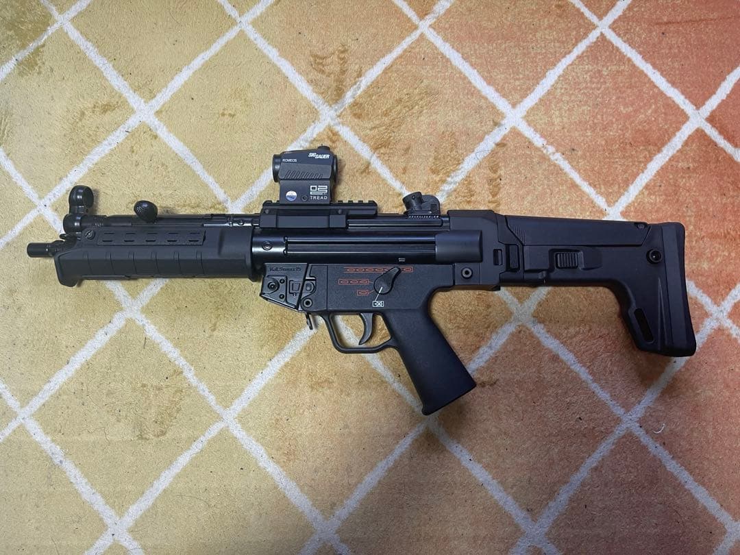 次世代電動ガン MP5 マグプル使用 次世代MP5 マグプルハンドガードとリポバッテリーで実射 M-LOK MAGPUL