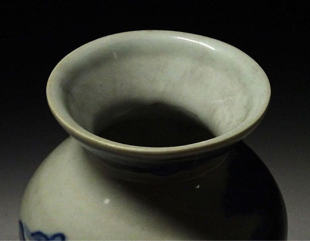 中国古玩染付徳利大清乾隆年製唐物 時代物幅約12cm高約15.5cm